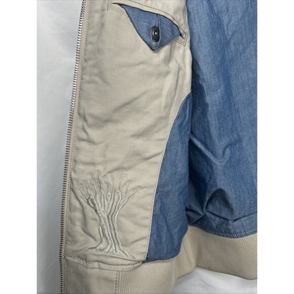 G-Star Raw Correct Jacket Mens S Beige Fleet Bomber Full-Zip Funnel Neck - Picture 5 of 6